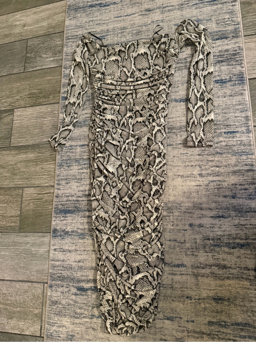 AFRM Snakeskin Midi Dress